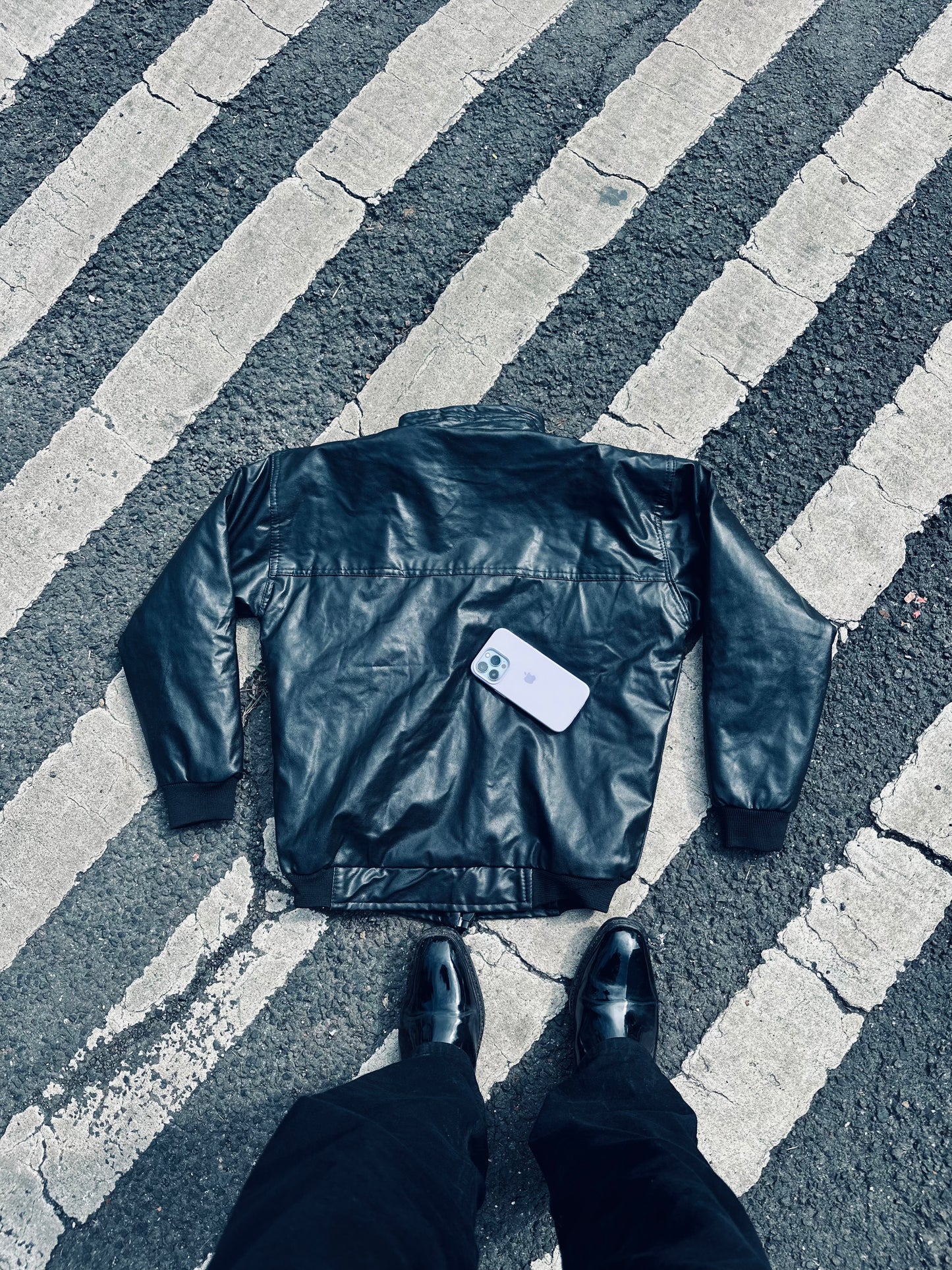 mens Q-Gar Leather jacket Outfit