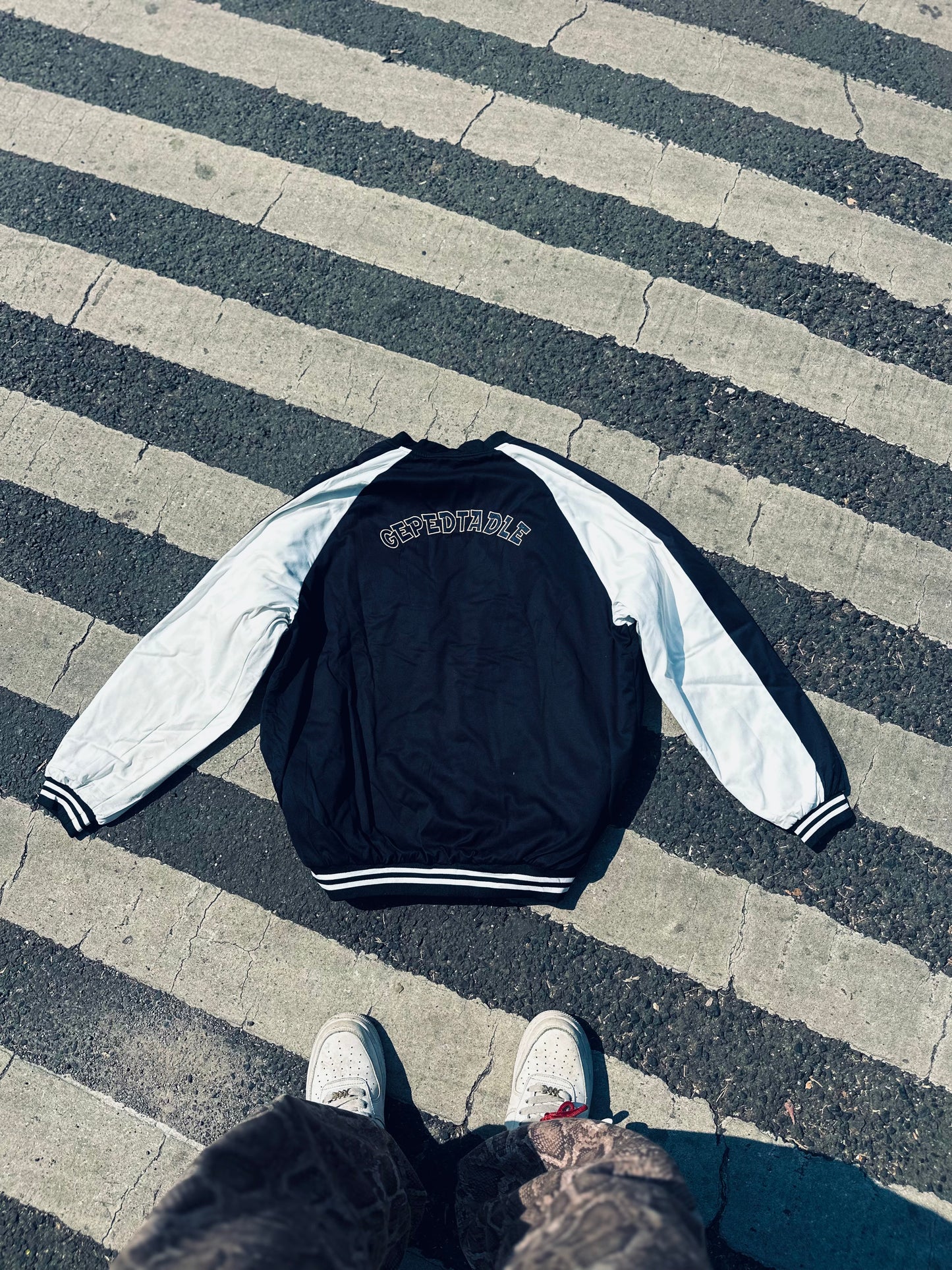 Black & White Varsity-Style Jacket – Bold, Trendy, and Comfortable