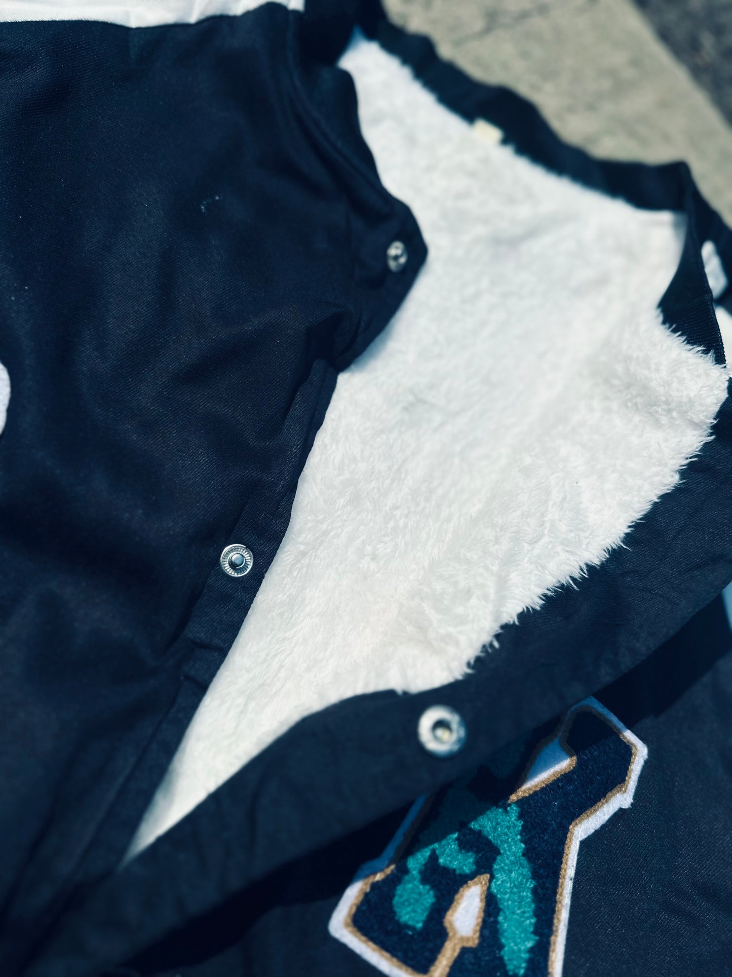 Black & White Varsity-Style Jacket – Bold, Trendy, and Comfortable