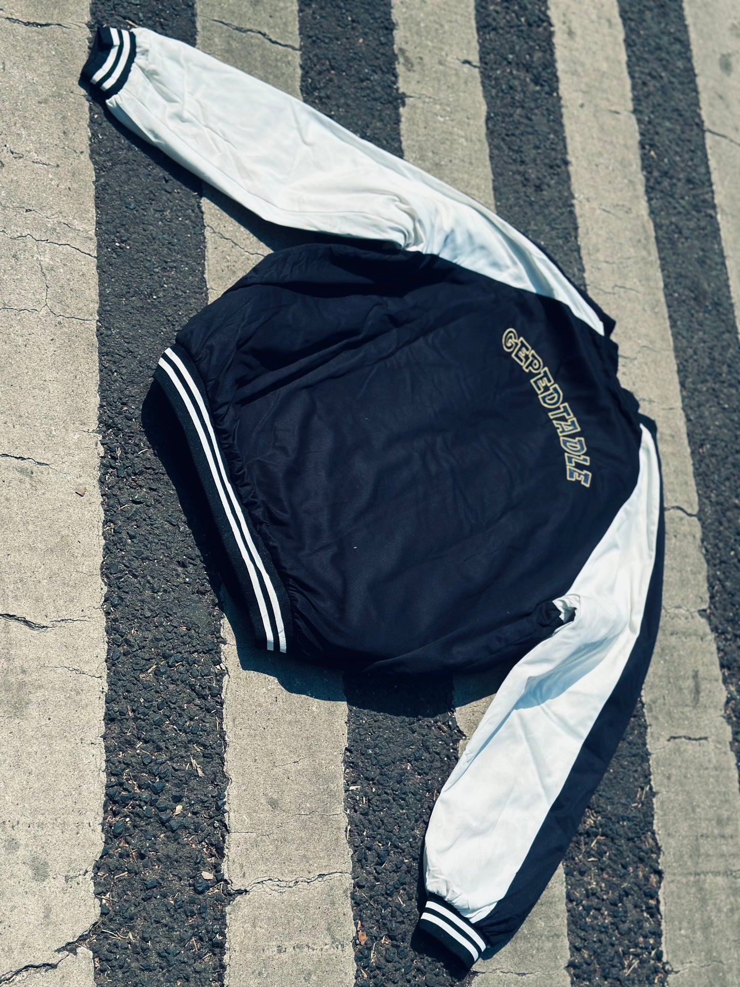 Black & White Varsity-Style Jacket – Bold, Trendy, and Comfortable